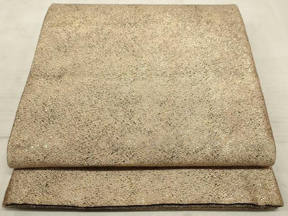 平和屋着物◎全通柄袋帯 霞文 金糸 正絹 逸品 AAAO5276sx