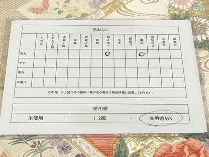 平和屋着物◎六通柄袋帯 唐織 流水花丸文 金銀糸 正絹 逸品 AAAO5302sx