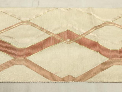 平和屋着物■太鼓柄袋帯　菱間道　金糸　正絹　逸品　AAAO5874sx
