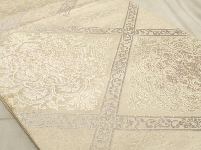 平和屋着物◎六通柄袋帯 唐織 天井菱文様 正絹 逸品 AAAO6711sx