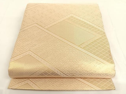 平和屋着物◎佐賀錦 両面六通柄袋帯 道長吉祥花鳥文 金糸 正絹 逸品 AAAO6915wt