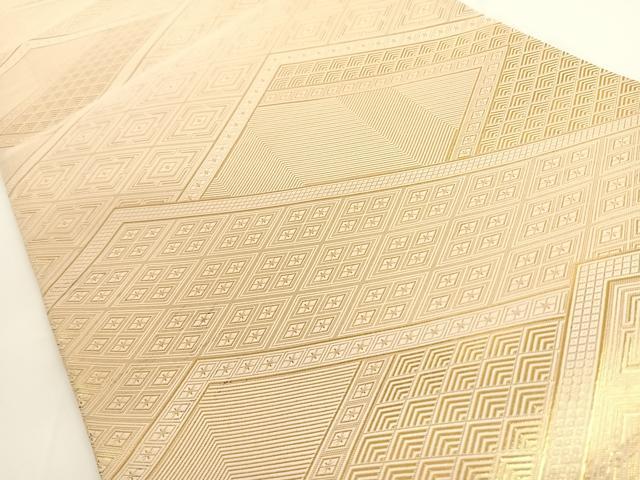平和屋着物◎佐賀錦 両面六通柄袋帯 道長吉祥花鳥文 金糸 正絹 逸品 AAAO6915wt