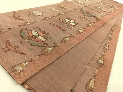 平和屋着物◎六通柄袋帯 秀宝招来文 金糸 正絹 逸品 AAAO6935wt