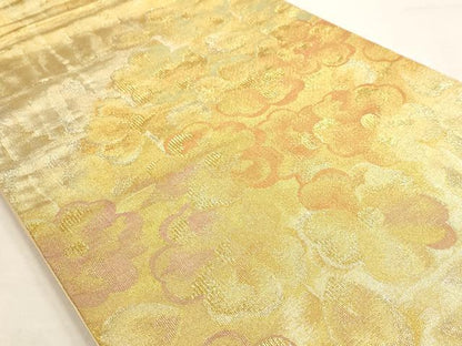 平和屋着物◎六通柄袋帯 舞花文 金糸 正絹 逸品 AAAO7362st