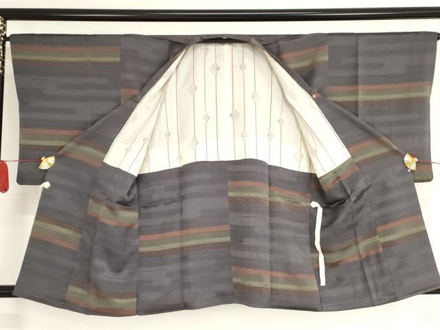 平和屋着物■道行コート エ霞文 正絹 逸品 AAAO7503bw