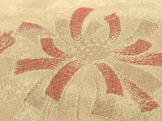 平和屋着物■羽織 寿光織 地紋起こし 舞花熨斗文 金銀糸 正絹 逸品 AAAO7555bw