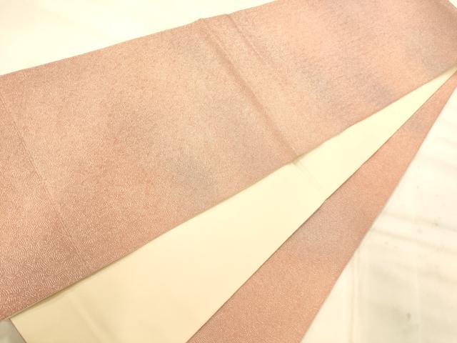 平和屋着物◎全通柄袋帯 霞文 銀糸 正絹 逸品 AAAO8598fw
