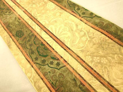 平和屋着物◎全通柄袋帯 盆栽 オリエント飾花文 正絹 逸品 AAAO8666fw