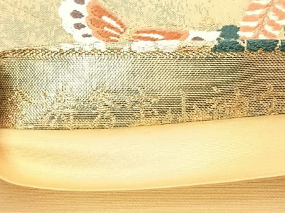 平和屋着物◎六通柄袋帯 金涛秀宝小袖文 金糸 引箔 正絹 逸品 AAAO9516jh