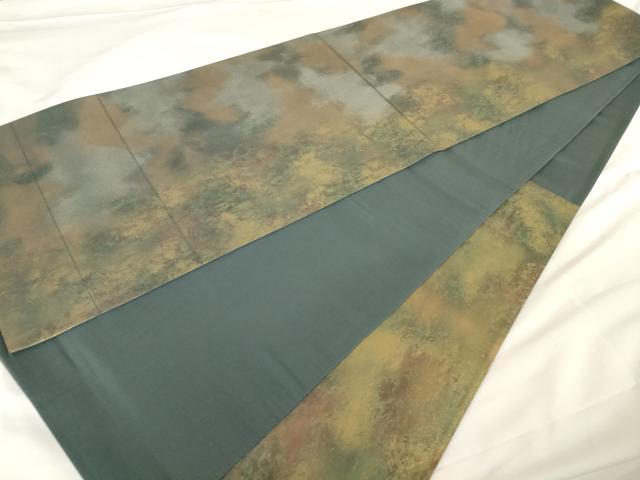 平和屋着物◎六通柄袋帯 霞文 引箔 正絹 逸品 AAAO9721ru
