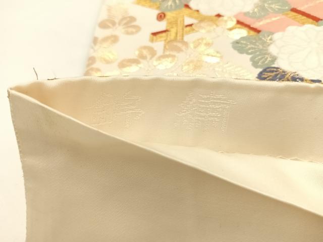 平和屋着物◎六通柄袋帯 唐織 錦繍 渡橋花文 金糸 正絹 逸品 AAAP0401wt
