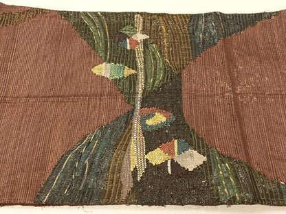 平和屋着物■太鼓柄袋帯 風景霞文 金糸 正絹 逸品 AAAP0537ey