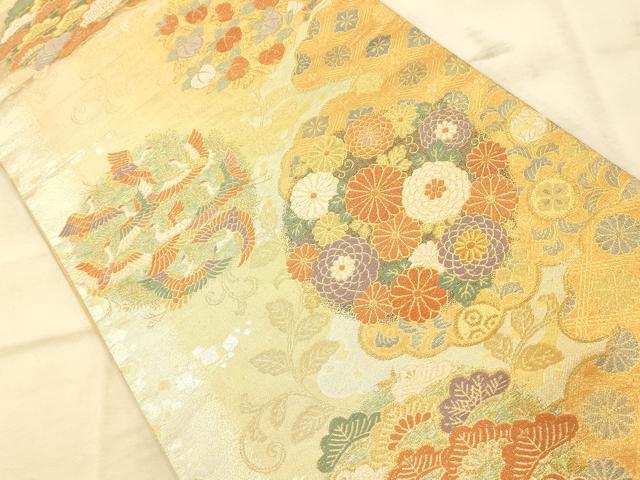 平和屋着物◎六通柄袋帯　唐織　太子円雅　金銀糸　正絹　逸品　AAAP0930fw