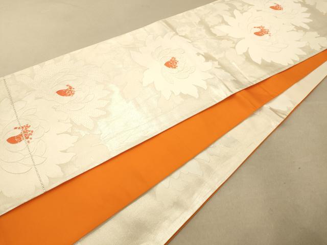 平和屋着物◎六通柄袋帯　唐織　牡丹文　正絹　逸品　AAAP0954fw