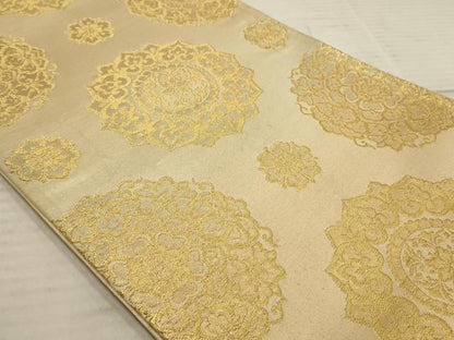 平和屋着物◎六通柄袋帯 正倉院花文 金糸 引箔 正絹 逸品 AAAP1123tm