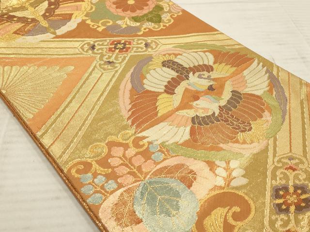 平和屋着物◎九百佐賀錦 六通柄袋帯 織匠宝文 金糸 正絹 逸品 AAAP1149tm
