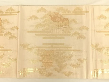 平和屋着物◎六通柄袋帯 京景色 引箔錦 正絹 逸品 AAAP2942wt