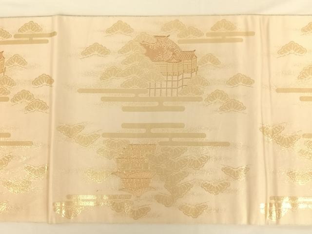 平和屋着物◎六通柄袋帯 京景色 引箔錦 正絹 逸品 AAAP2942wt