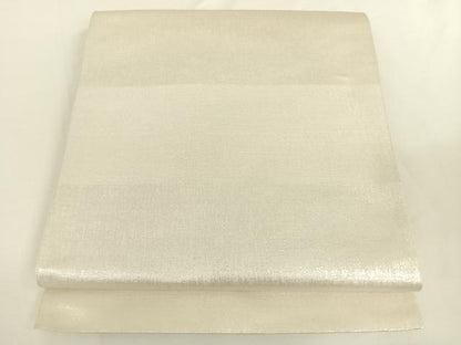 平和屋着物◎六通柄袋帯 横段霞文 銀糸 正絹 逸品 AAAP2967wt