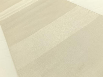 平和屋着物◎六通柄袋帯 横段霞文 銀糸 正絹 逸品 AAAP2967wt