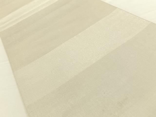 平和屋着物◎六通柄袋帯 横段霞文 銀糸 正絹 逸品 AAAP2967wt