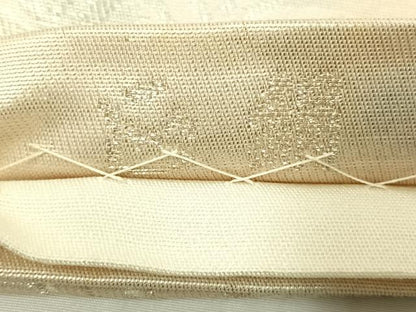 平和屋着物◎六通柄袋帯　千代錦　風景文　銀糸　正絹　逸品　AAAP3679jh
