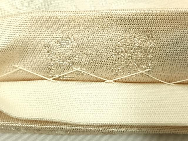 平和屋着物◎六通柄袋帯　千代錦　風景文　銀糸　正絹　逸品　AAAP3679jh
