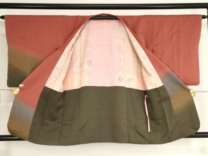 平和屋着物■道行コート 霞間道 暈し染め 正絹 逸品 未使用 AAAP3883bw