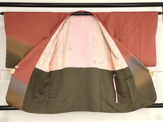 平和屋着物■道行コート 霞間道 暈し染め 正絹 逸品 未使用 AAAP3883bw