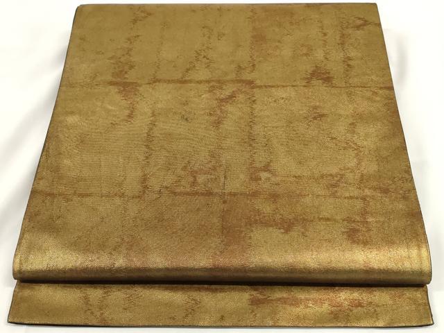 平和屋着物◎六通柄袋帯　霞文　引箔　正絹　逸品　AAAP4460ru