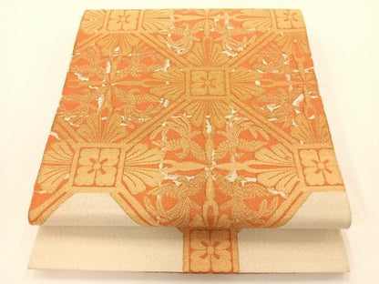 平和屋着物◎綴れ 太鼓柄袋帯 蜀江飛鳥文 金糸 正絹 逸品 AAAP5704wt