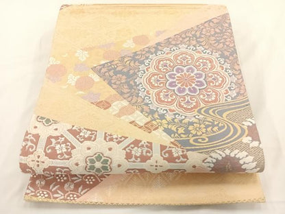 平和屋着物◎六通柄袋帯 正倉院華文 金糸 正絹 逸品 AAAP5746wt