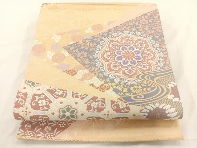 平和屋着物◎六通柄袋帯 正倉院華文 金糸 正絹 逸品 AAAP5746wt