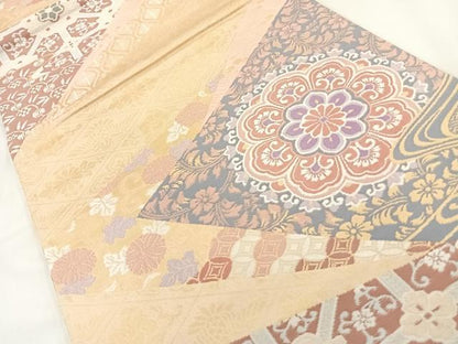 平和屋着物◎六通柄袋帯 正倉院華文 金糸 正絹 逸品 AAAP5746wt