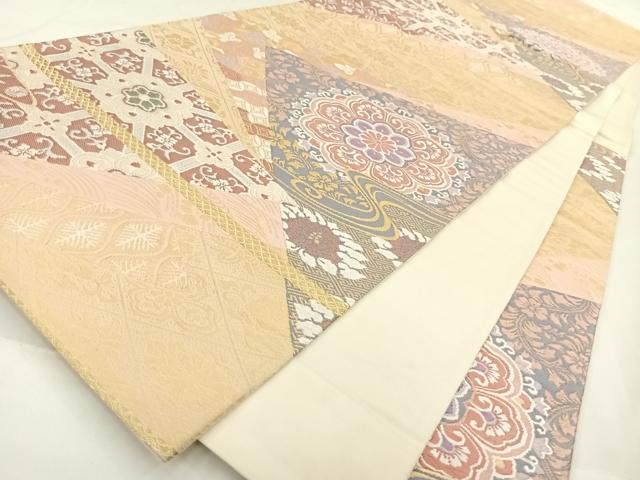 平和屋着物◎六通柄袋帯 正倉院華文 金糸 正絹 逸品 AAAP5746wt