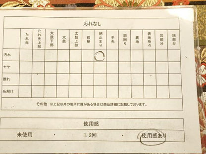 平和屋着物◎六通柄袋帯 唐織 枝花吉祥文 金糸 正絹 逸品 AAAP6033fw