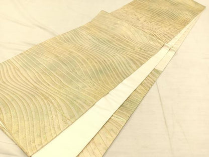 平和屋着物◎六通柄袋帯 流水文 金糸 引箔 正絹 逸品 AAAP6264ey