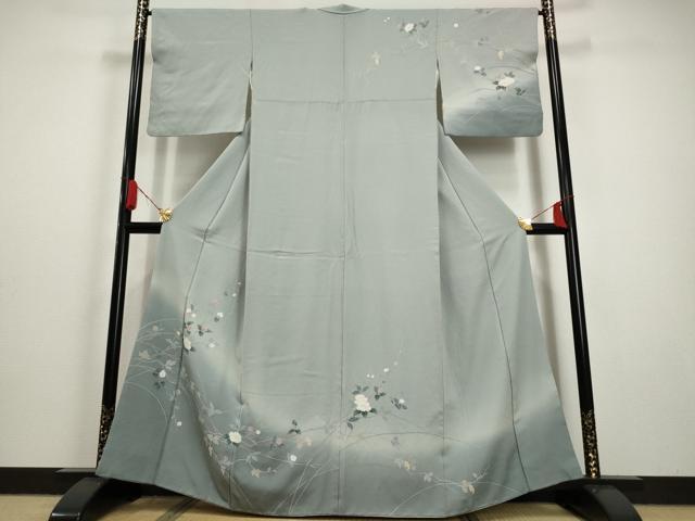 平和屋着物■訪問着　友禅　枝花文　暈し染め　正絹　逸品　AAAP7275cg
