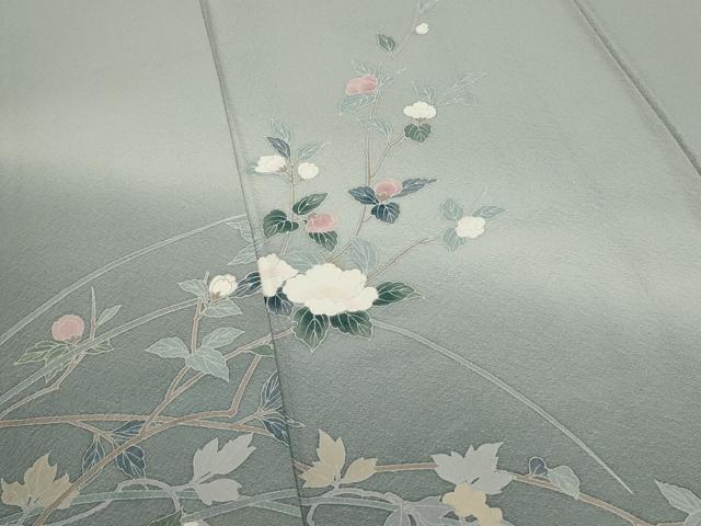 平和屋着物■訪問着　友禅　枝花文　暈し染め　正絹　逸品　AAAP7275cg