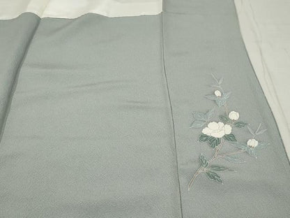 平和屋着物■訪問着　友禅　枝花文　暈し染め　正絹　逸品　AAAP7275cg
