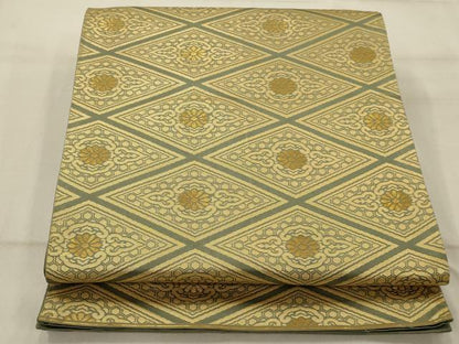 平和屋着物◎六通柄袋帯 花菱文 金糸 正絹 逸品 AAAP8239ou