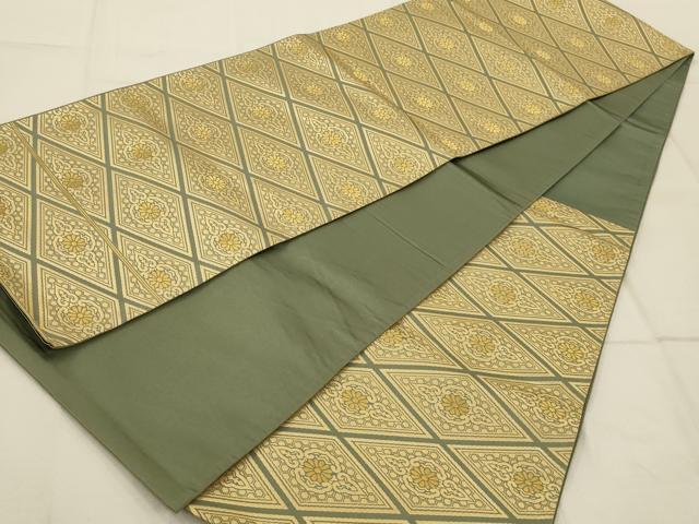 平和屋着物◎六通柄袋帯 花菱文 金糸 正絹 逸品 AAAP8239ou