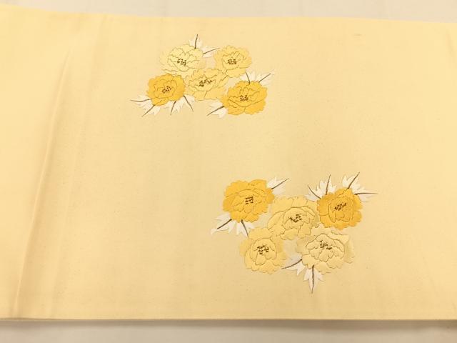 平和屋着物◎六通太鼓柄袋帯　総刺繍　天井花文　金糸　正絹　逸品　AAAP9083ey