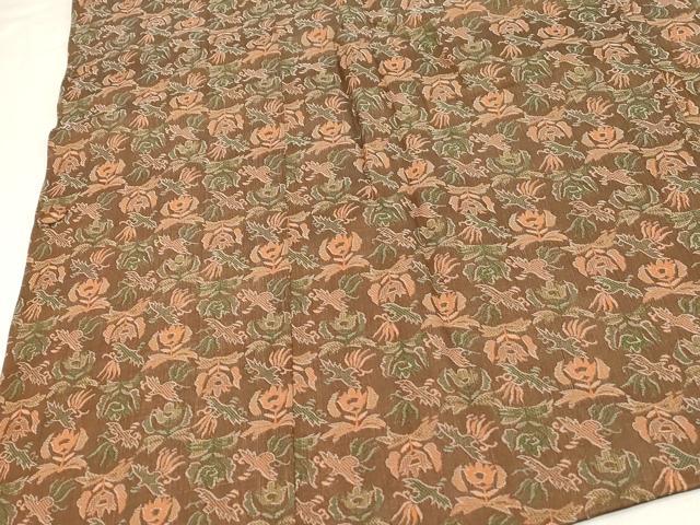 平和屋着物■道行コート 花鳥尽くし 正絹 逸品 AAAP9564bw