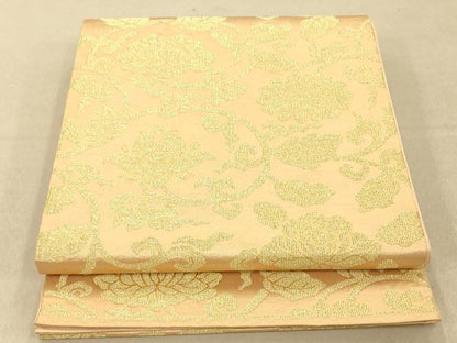 平和屋着物◎六通柄袋帯 花唐草 金糸 正絹 逸品 AAAP9850fw