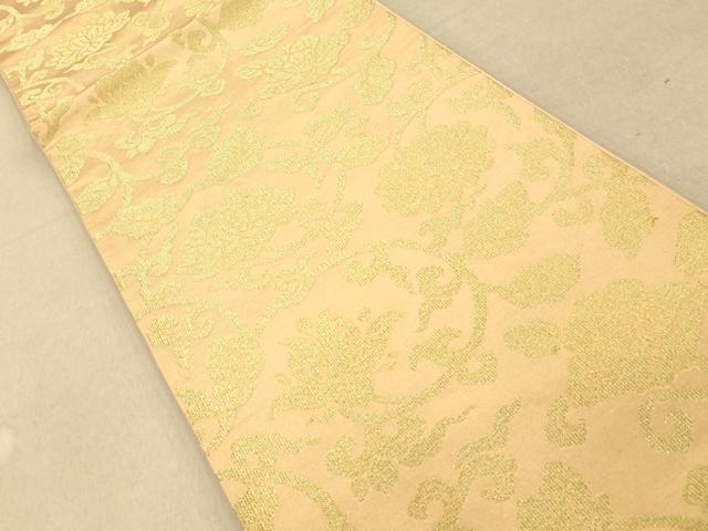 平和屋着物◎六通柄袋帯 花唐草 金糸 正絹 逸品 AAAP9850fw