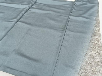 平和屋着物●松尾光琳 色留袖 雪輪に兎 暈し染め 銀彩 ロング丈 正絹 逸品 AAAQ0478np