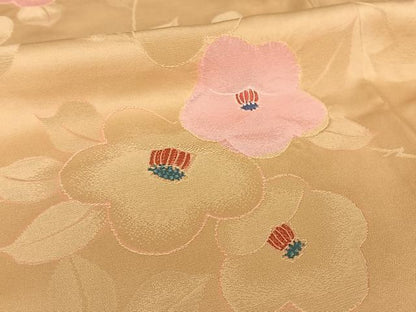 平和屋着物●上質な小紋 地紋起こし 枝花文 正絹 逸品 AAAQ0482np