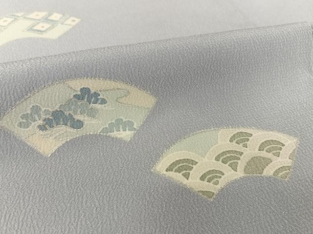 平和屋着物●洗える最高級着物　＜英＞はなぶさ謹製　訪問着　地紙花文　銀彩　洗える着物　AAAQ0648np