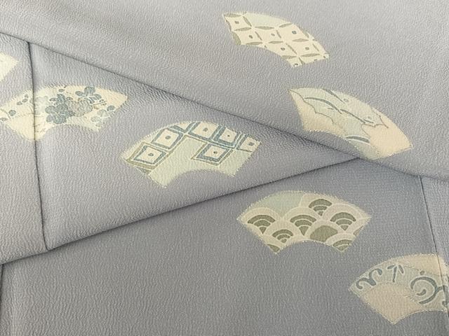 平和屋着物●洗える最高級着物　＜英＞はなぶさ謹製　訪問着　地紙花文　銀彩　洗える着物　AAAQ0648np